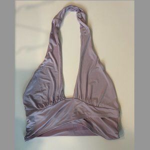 Urban Outfitters Lavender Backless Wrap Halter Crop Top Size L